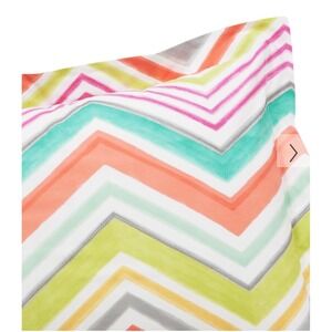 Pottery Barn Teen Zig-Zag Stripe Set Of 2 Standard Shams 100% Cotton
